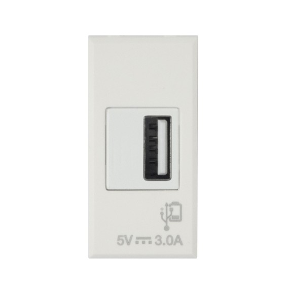 Caricatore Usb Tipo A Alimentazione 230V uscita 5V 3A Ave Whitek 446082USB3A