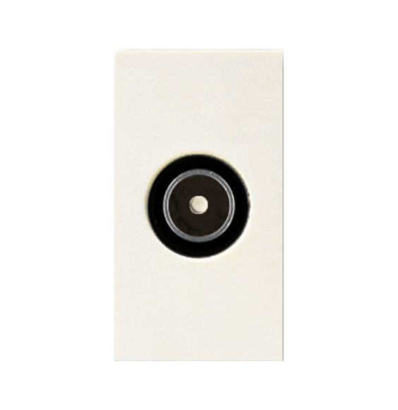 Presa TV coassiale attacco maschio Serie Blanc Sistema 45 Ave 45996IM