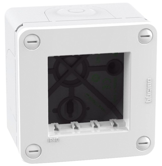 Scatola a 2 Moduli Bticino MatixGo IP40 Bianca 28402W