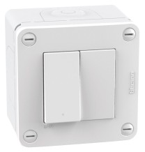 Scatola Da parete Bticino MatixGo con Interruttore e falso polo IP40 Bianco 28402W1