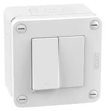 Scatola Da parete Bticino MatixGo con Interruttore e falso polo IP40 Bianco 28402W1