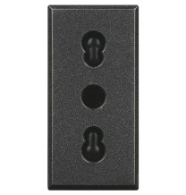 Presa Bipasso con alveoli protetti Bticino Axolute Scura HS4180