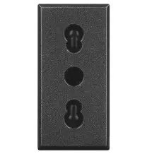 Presa Bipasso con alveoli protetti Bticino Axolute Scura HS4180