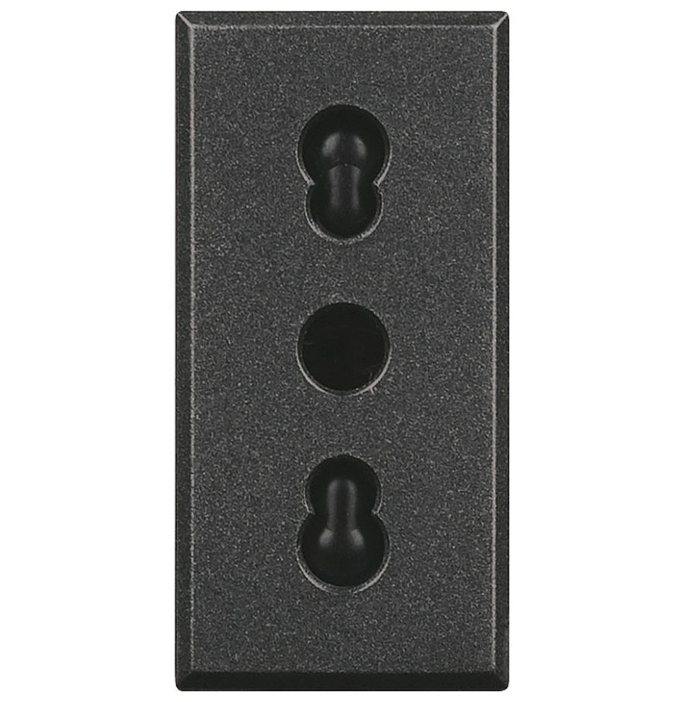 Presa Bipasso con alveoli protetti Bticino Axolute Scura HS4180