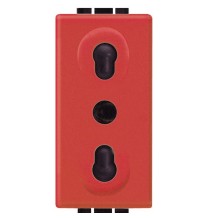 Presa Bipasso con alveoli protetti Bticino Colore Rosso L4180R