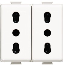 Presa Duplex Bipasso con alveoli protetti Bticino Matix AM51802
