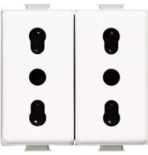 Presa Duplex Bipasso con alveoli protetti Bticino Matix AM51802