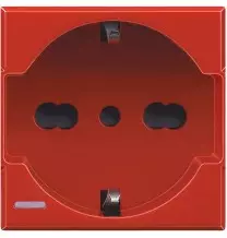 Presa Trivalente Bticino Axolute rossa 2 Moduli Axolute H414016R