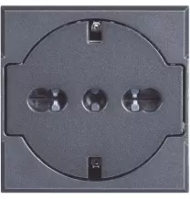 Presa Trivalente Flat Bticino Axolute Scura 2 Moduli HS4140/16F