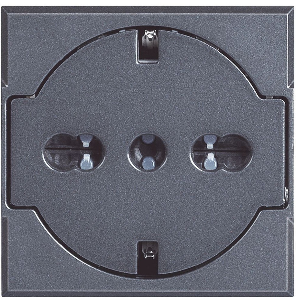 Presa Trivalente Flat Bticino Axolute Scura 2 Moduli HS4140/16F