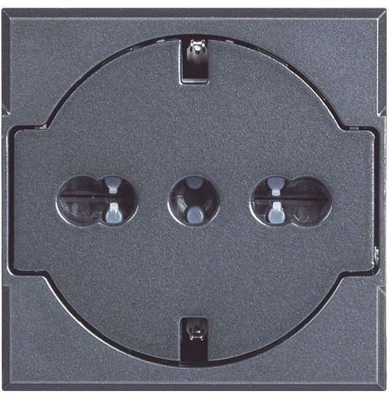 Presa Trivalente Flat Bticino Axolute Scura 2 Moduli HS4140/16F