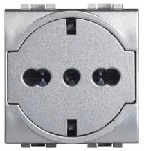 Presa Trivalente Flat Bticino Axolute Chiara 2 Moduli HC4140/16F