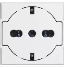 Presa Trivalente Flat Bticino Axolute Bianca 2 Moduli HD414016F