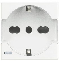 Presa Trivalente Bticino Axolute Bianca 2 Moduli HD4140A16