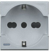 Presa Trivalente Bticino Axolute Chiara 2 Moduli HC414016