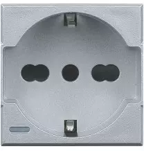 Presa Trivalente Bticino Axolute Chiara 2 Moduli HC414016