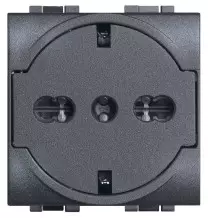 Presa Trivalente Flat Bticino Living International 2 Moduli L414016F