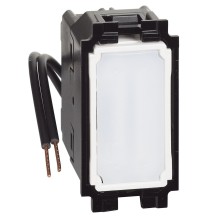Invertitore unipolare illuminato con led Bianco per Bticino living Now K4004L