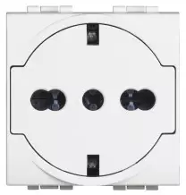 Presa Trivalente Flat Bticino Light 2 Moduli N414016F