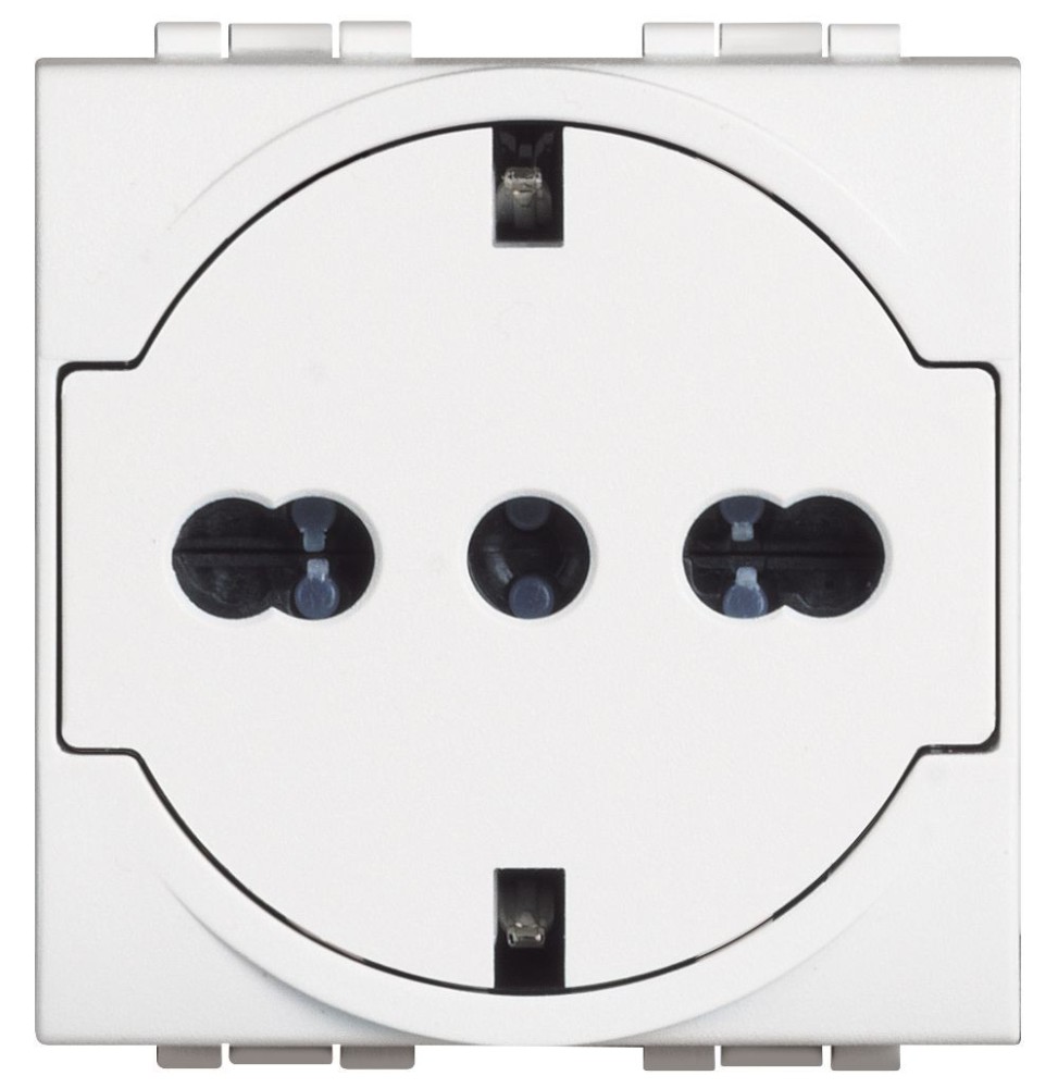 Presa Trivalente Flat Bticino Light 2 Moduli N414016F