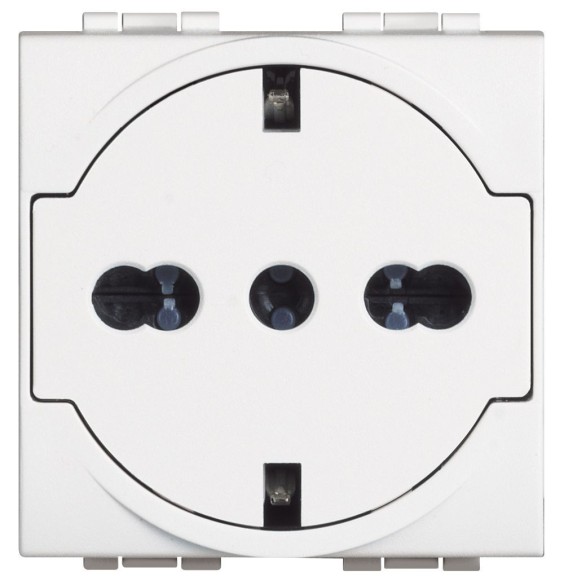 Presa Trivalente Flat Bticino Light 2 Moduli N414016F