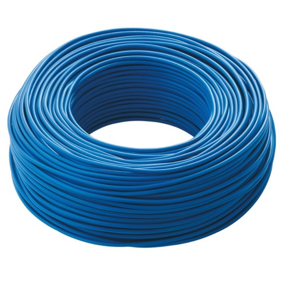 Cavo elettrico  unipolare antifiamma FS17 1X1,5mmq Blu Matassa 100 Mt