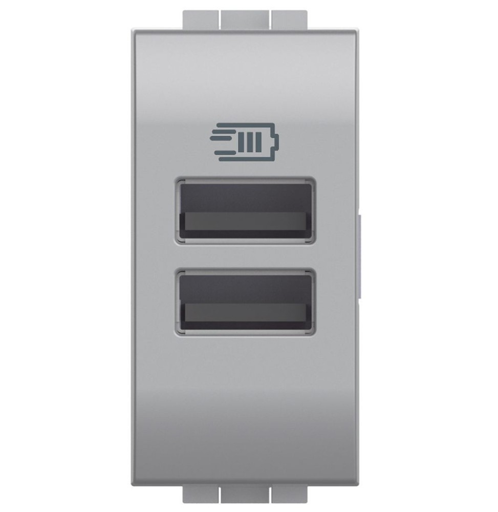 Caricatore USB con due porte Tipo A Bticino Light Tech NT4191AA