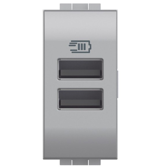 Caricatore USB con due porte Tipo A Bticino Light Tech NT4191AA
