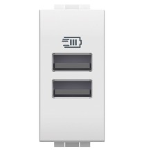 Caricatore USB con due porte Tipo A Bticino Light N4191AA