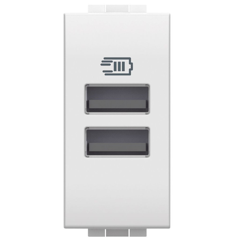 Caricatore USB con due porte Tipo A Bticino Light N4191AA
