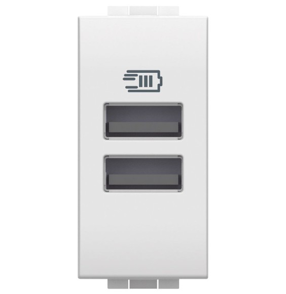 Caricatore USB con due porte Tipo A Bticino Light N4191AA