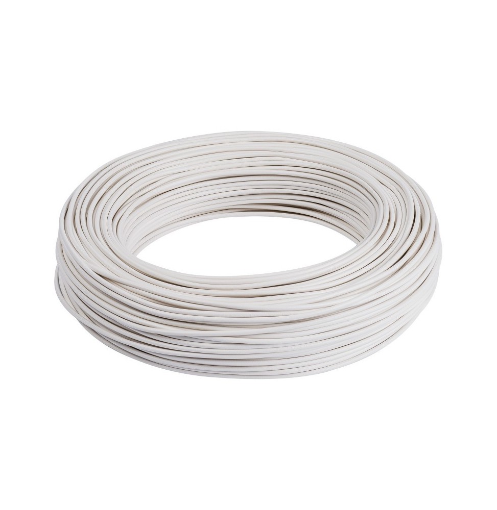 Cavo elettrico  unipolare FS17 antifiamma 1X1,5mmq Bianco Matassa 100 Mt