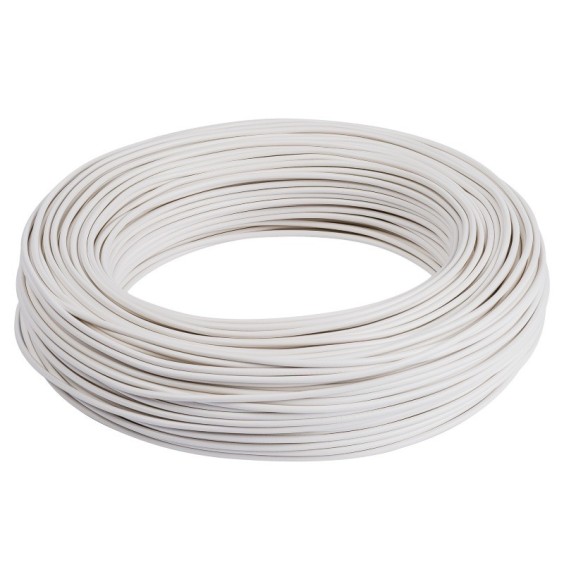 Cavo elettrico  unipolare FS17 antifiamma 1X1,5mmq Bianco Matassa 100 Mt