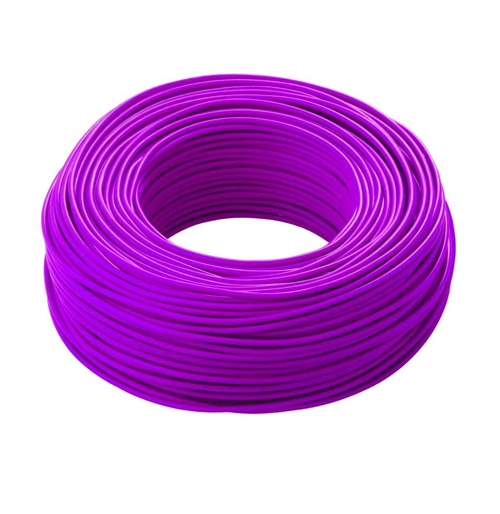 Cavo elettrico  unipolare FS17 antifiamma 1X1,5mmq Viola Matassa 100 Mt