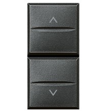 Doppio pulsante saliscendi interbloccato Bticino Axolute Scura HS4037