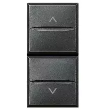 Doppio pulsante saliscendi interbloccato Bticino Axolute Scura HS4037