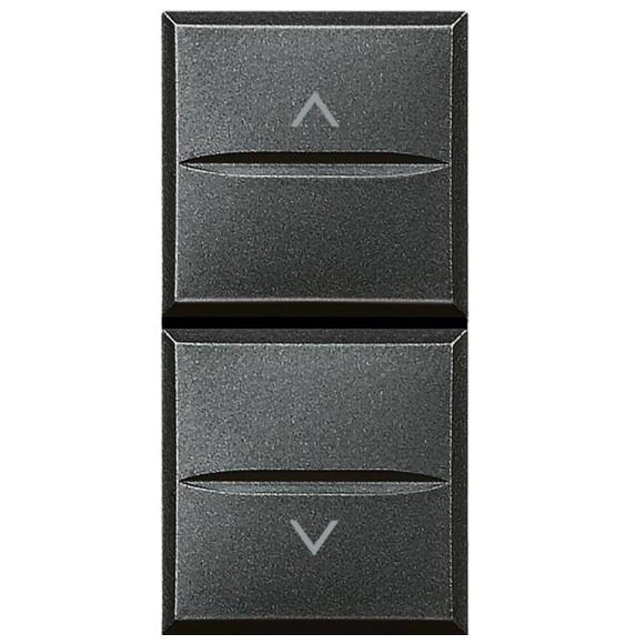 Doppio pulsante saliscendi interbloccato Bticino Axolute Scura HS4037