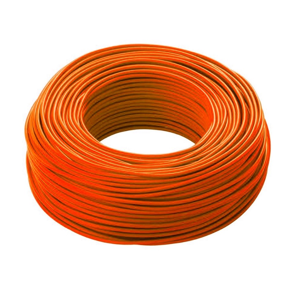 Cavo elettrico  unipolare FS17 antifiamma 1X1,5mmq Arancio Matassa 100 Mt