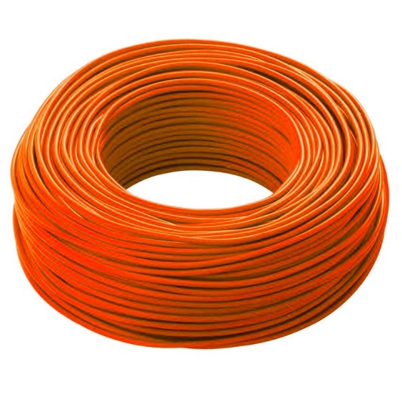 Cavo elettrico  unipolare FS17 antifiamma 1X1,5mmq Arancio Matassa 100 Mt