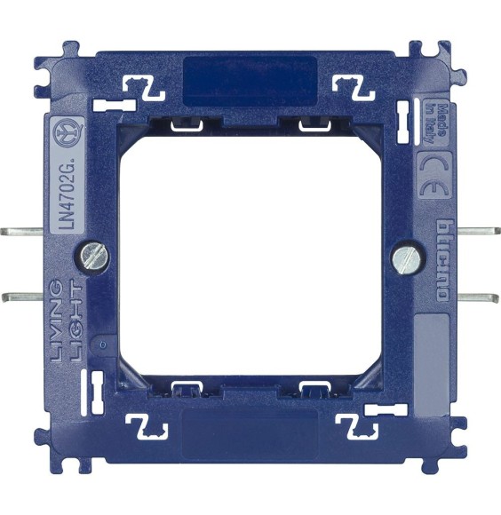 Supporto a due Posti per scatole tonde Living Light Bticino LN4702G