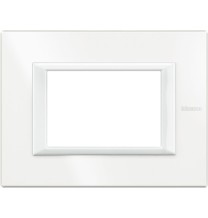 Placca in metallo Bianca Bticino Axolute 3 Posti HA4803HD