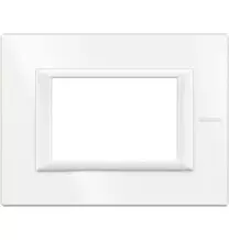 Placca in metallo Bianca Bticino Axolute 3 Posti HA4803HD