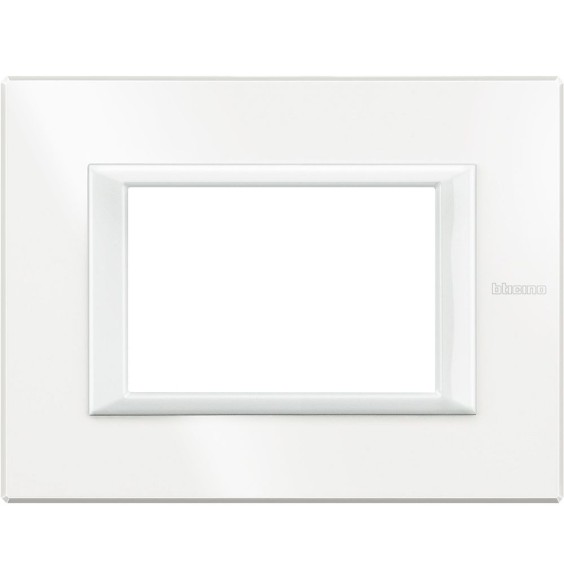 Placca in metallo Bianca Bticino Axolute 3 Posti HA4803HD