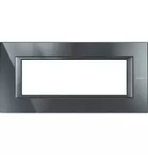 Placca in metallo Antracite Bticino Axolute 6 Posti HA4806HS