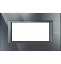 Placca in metallo Antracite Bticino Axolute 4 Posti HA4804HS