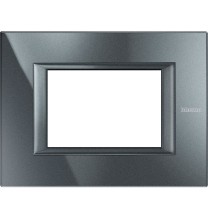 Placca in metallo Antracite Bticino Axolute 3 Posti HA4803HS
