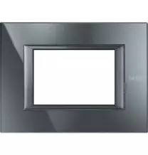 Placca in metallo Antracite Bticino Axolute 3 Posti HA4803HS