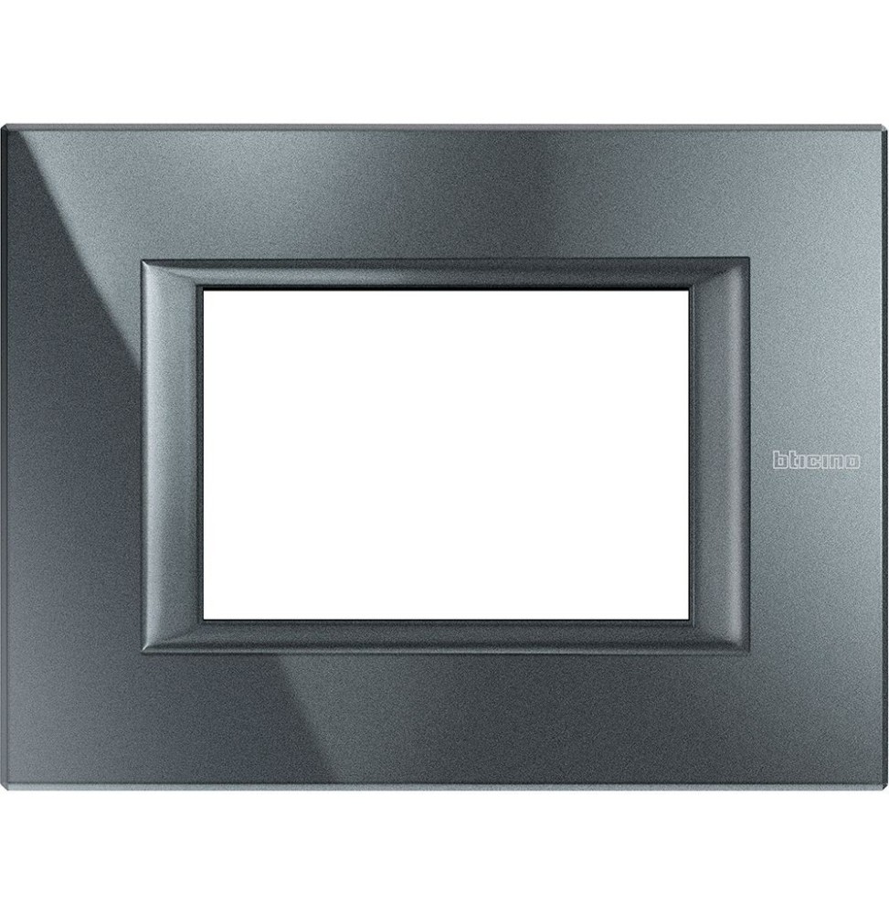 Placca in metallo Antracite Bticino Axolute 3 Posti HA4803HS