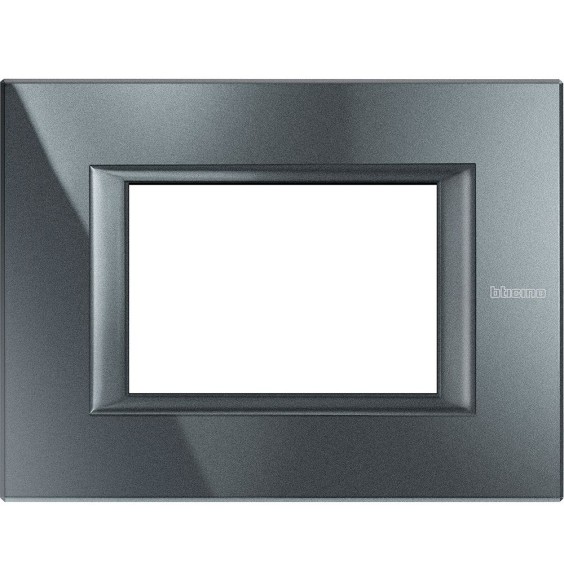Placca in metallo Antracite Bticino Axolute 3 Posti HA4803HS
