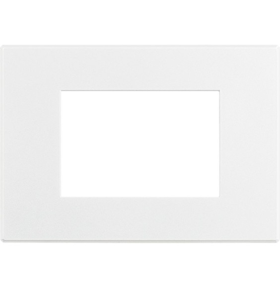 Placca Bticino Axolute Air 3 posti Bianco Opaco Verniciabile 3 Moduli HW4803AW
